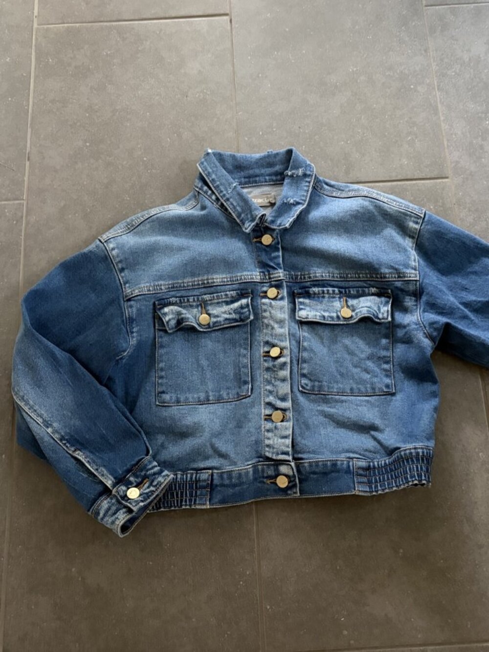 Girls Distressed Denim Jacket